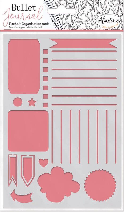 Aladine Bullet Journal Stencil A5 Organiseren