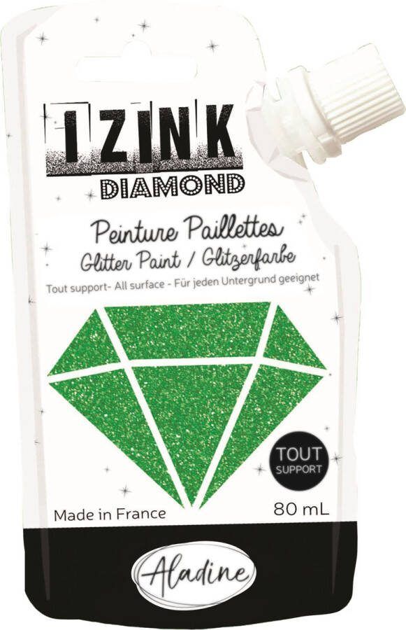Aladine Donkergroen Glitterverf Izink Diamond
