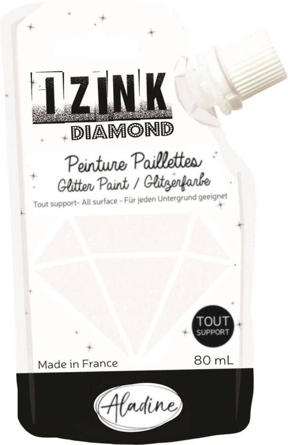 Alladine IZINK Diamond glitterverf pasta 80 ml parelmoer