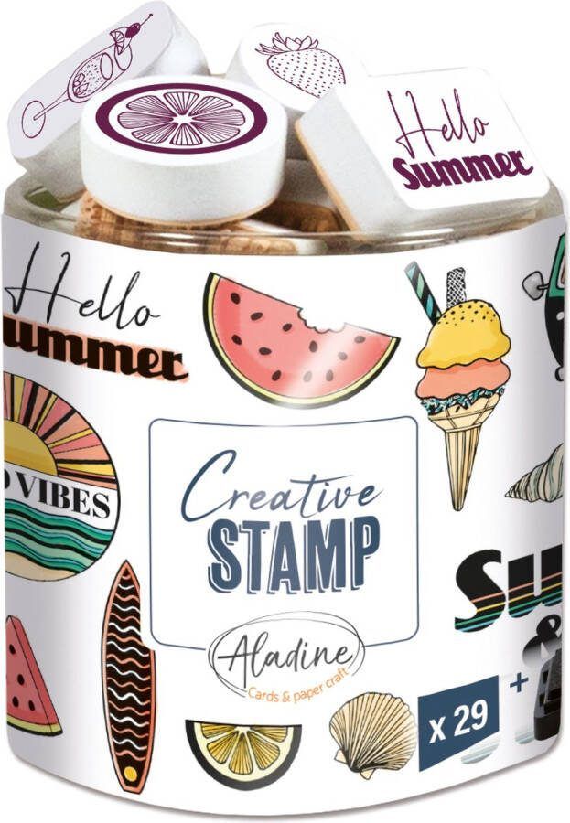 Aladine Stampo Stempel Set Zomer 29 stuks