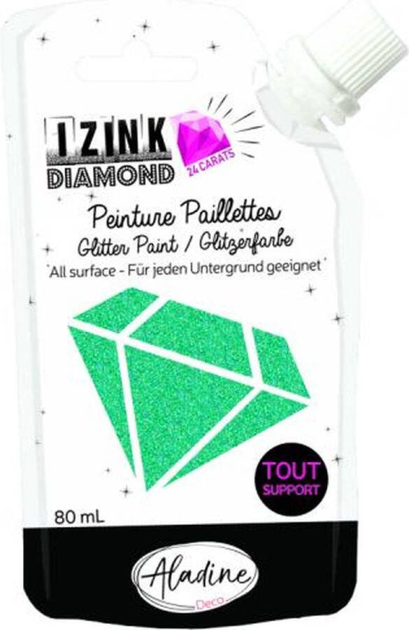 Aladine Turquoise 24 karaat Glitterverf Izink Diamond