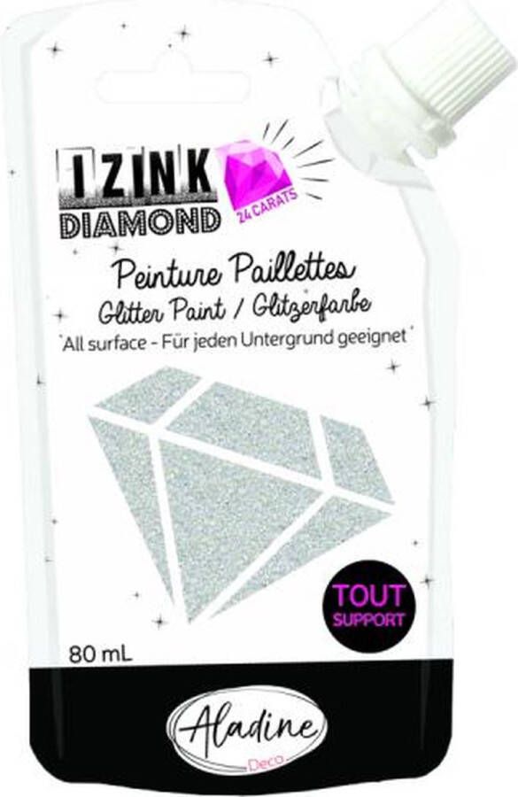 Aladine Zilver 24 karaat Glitterverf Izink Diamond