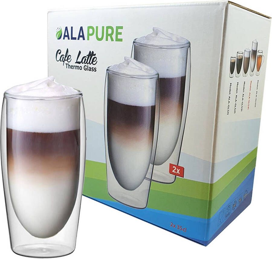 Alapure Café Latte Thermoglazen geschikt voor Dubbelwandige ALA-GLS41