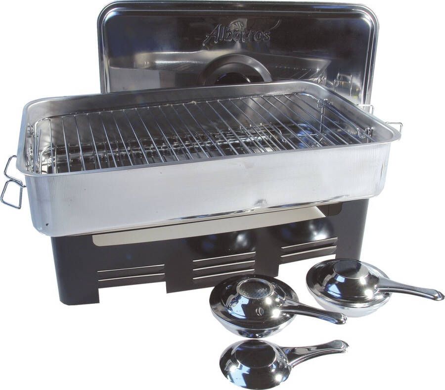 Albatros Tafel Rookoven Plat RVS 42x20x29 cm