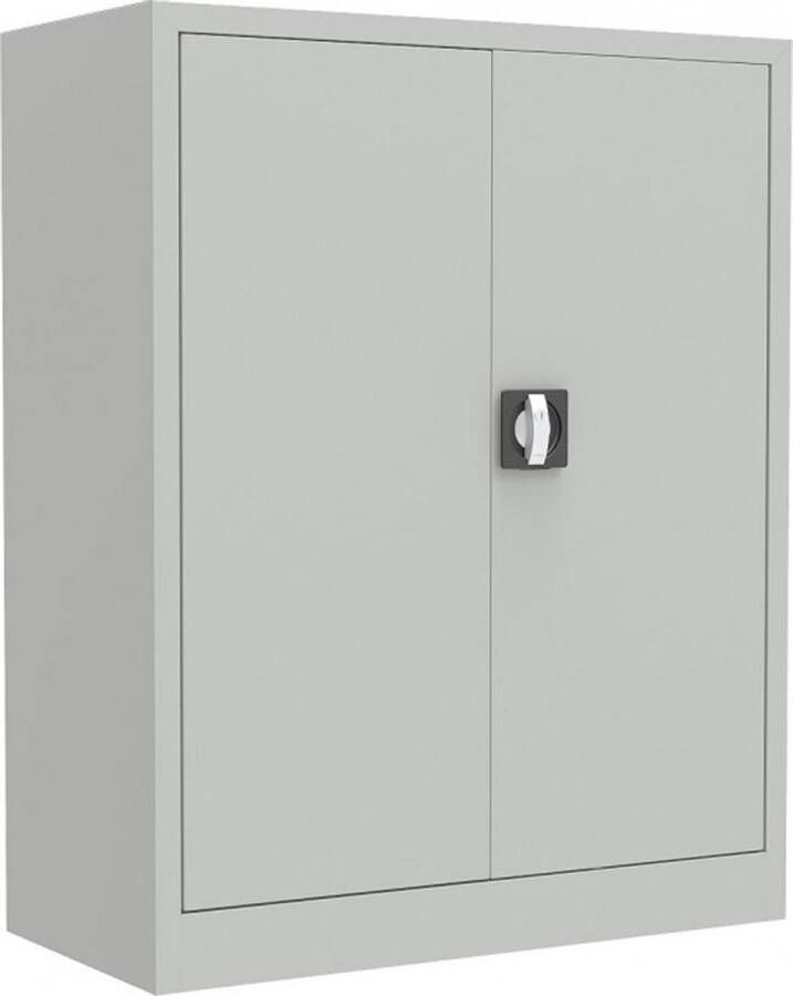 Albeka Draaideurkast 100 x 80 cm (HxB) 38 Cm Diep Aluminium 2 Legborden Inclusief 2 Sleutels