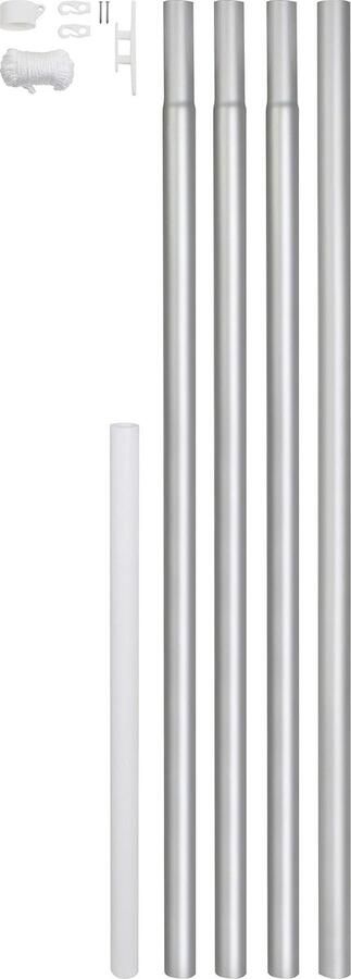 Alberts Albert's Vlaggenmast Cilindrische vorm voor betonneren Aluminium