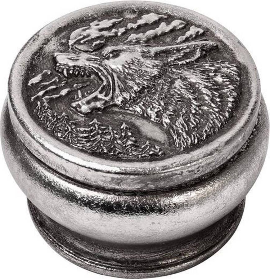 Alchemy Decoratieve opbergdoos Hour of the Wolf Antique Silver Zilverkleurig