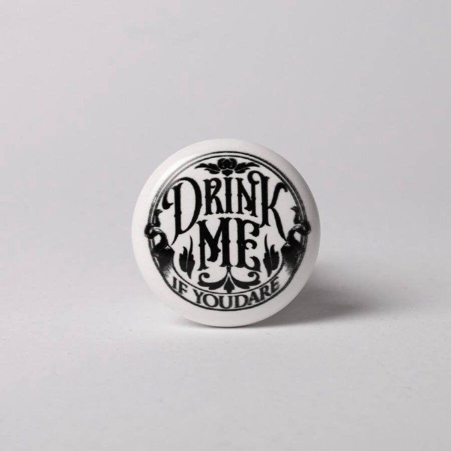Alchemy Drink Me If You Dare Flessenstop Wit Zwart