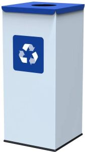 Alda Square Nord White Prullenbak 60L blauw gemakkelijk afval recyclen – afvalbakken afval scheiden