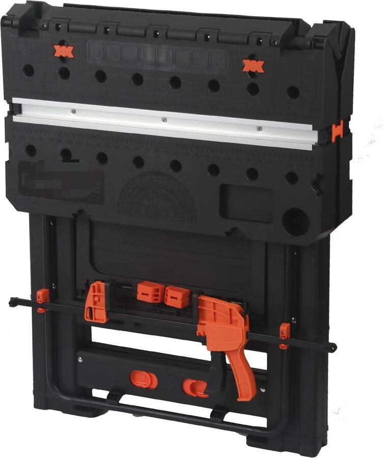 ALDORR Professionele Vouwbare Werkbank Verstelbare Werktafel met 450 kg Draagkracht Robuuste en Stabiele Constructie Compact en Lichtgewicht Ideaal voor Zagen Boren en Kluswerkzaamheden Inclusief Werkblad en Gereedschapshouders