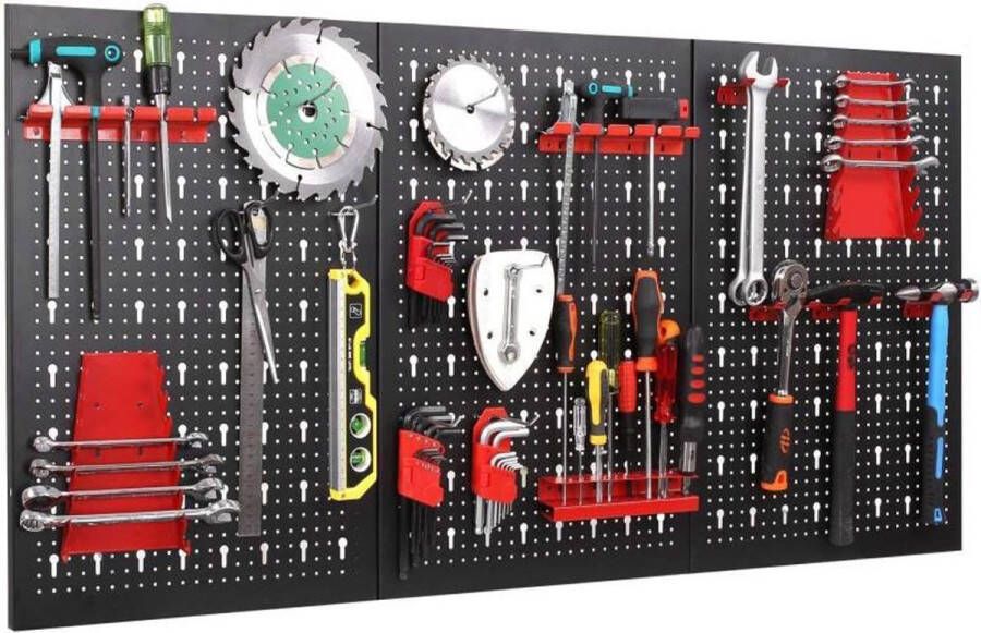 ALDORR Gereedschapswand Aluminium Gereedschapsrek Gereedschapsbord Gereedschapshouder Hakenset Ophangsysteem Gereedschapsorganizer