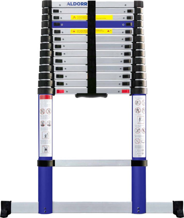 ALDORR Home Telescoopladder 5 20 meter met Stabilisatievoet en Soft closing