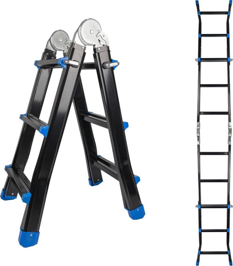 ALDORR Professional Multiladder Uitschuifbare Vouwladder 4x3 2 80 meter