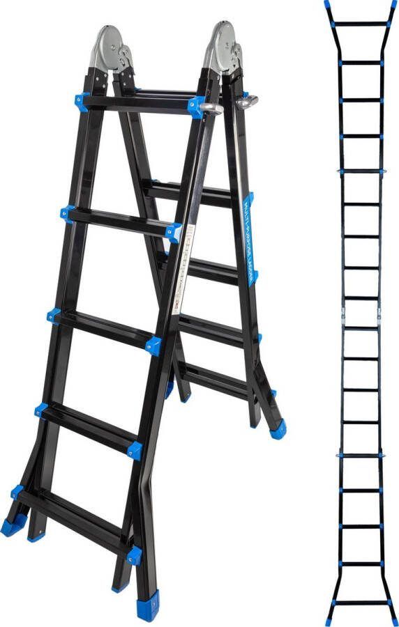 ALDORR Professional Multiladder Uitschuifbare Vouwladder 4x5 4 50 meter