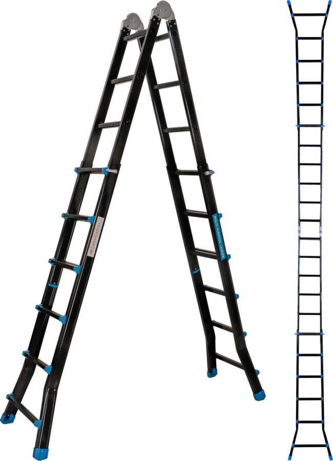 ALDORR Professional Multiladder Uitschuifbare Vouwladder 4x6 5 15 meter
