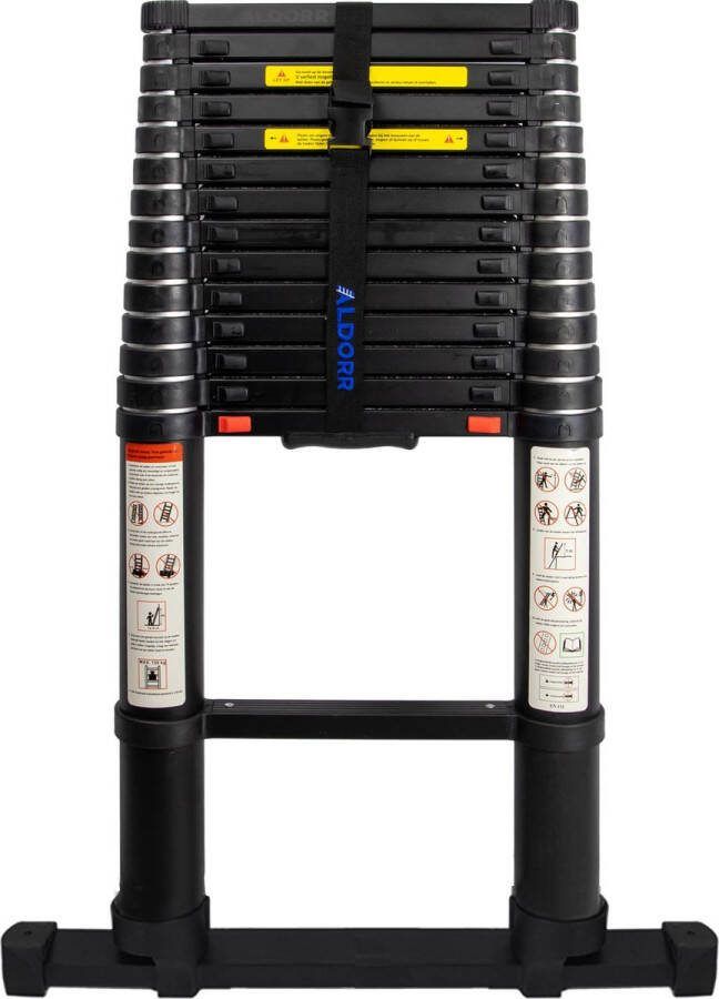 ALDORR Telescoopladder 4 40 meter met telescopische stabilisatiebalk Professional