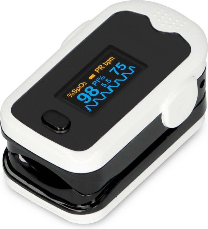 Alecto ACS-31 -Saturatiemeter -Hartslagmeter Zuurstofpercentage -Bloed Zuurstofmeter -Oximeter -Zuustofgehalte -Vinger (Inclusief Opbergtas) -Batterijen