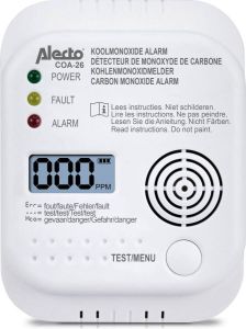 Alecto COA-26 Koolmonoxidemelder 7 jaar sensor Voldoet aan Europese norm EN50291 Wit