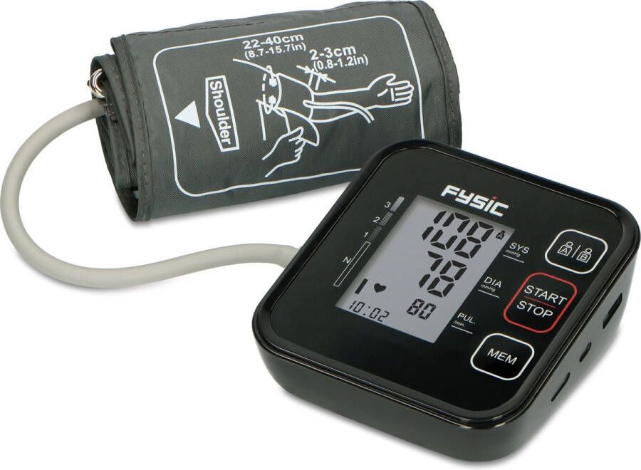 Alecto Fysic Bloeddrukmeter Bloeddruk Meter Blood Pressure Monitor Bovenarm WHO Norm