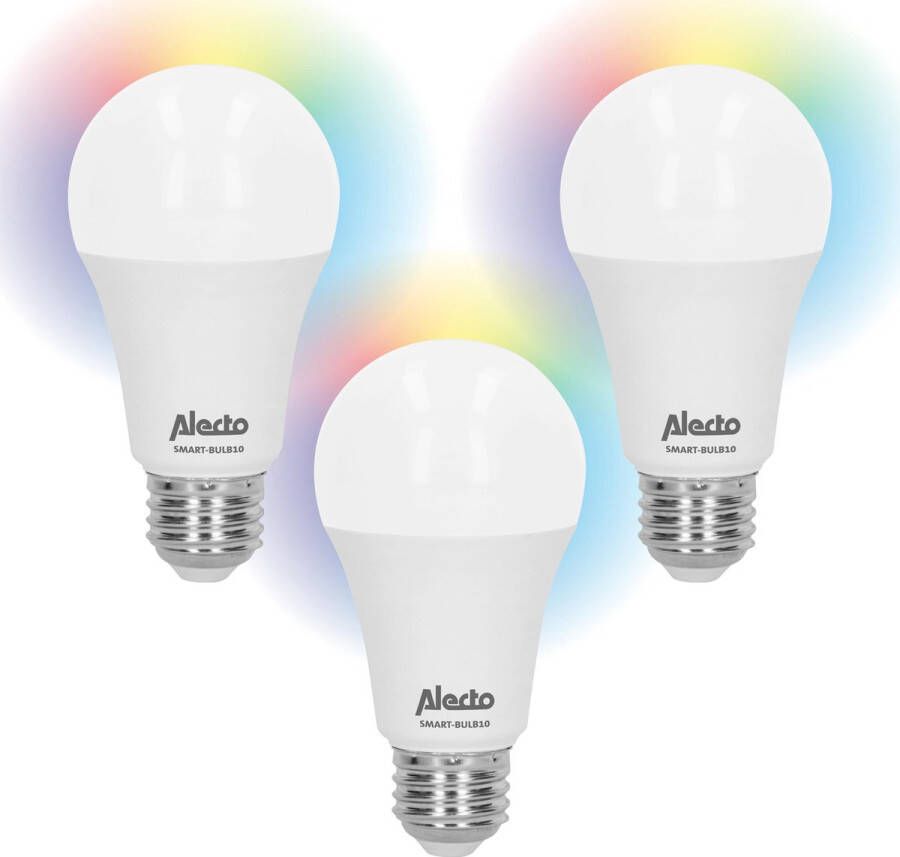 Alecto SMART-BULB10 TRIPLE Smart wifi LED lamp 3 pack wit