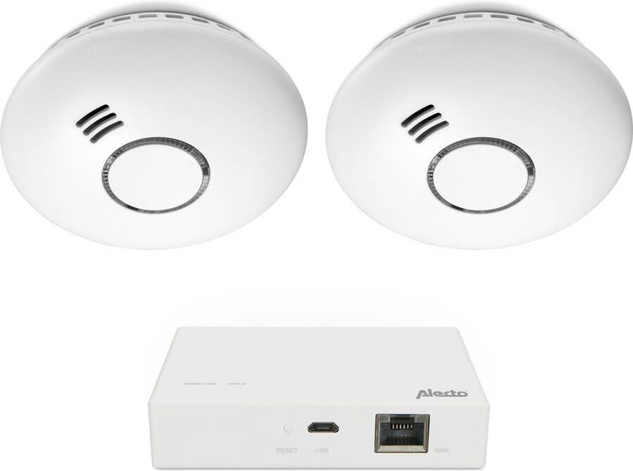 Alecto SMART-SMOKE10 Smart Zigbee Rookmelder 10 jaar sensor Voldoet aan Europese norm EN14604 2 stuks