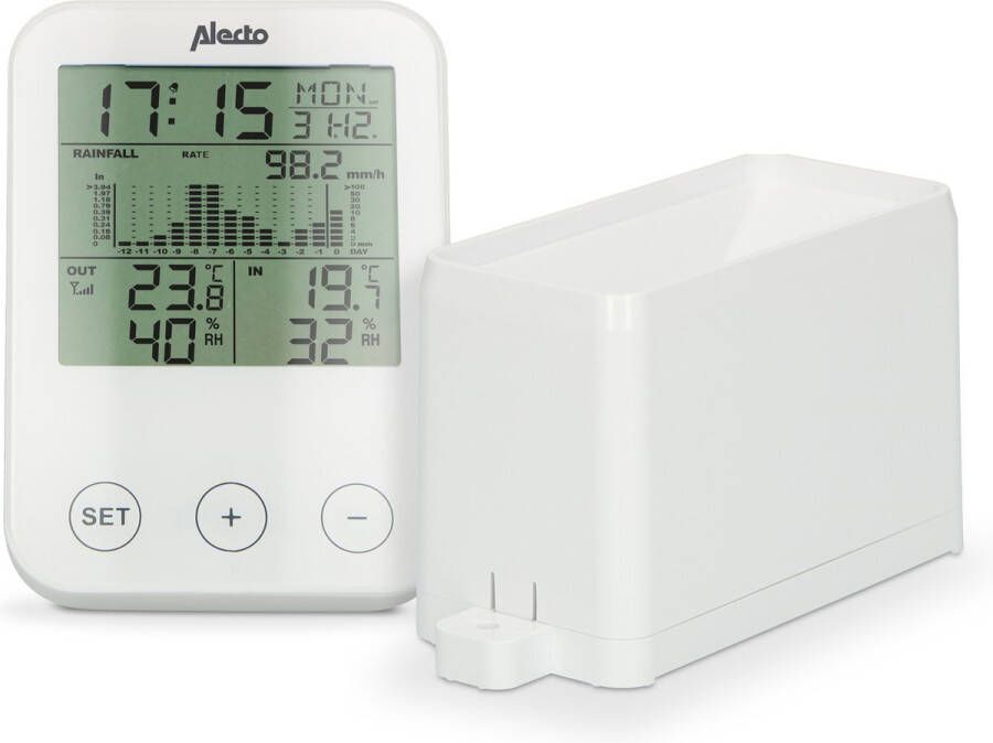 Alecto WS-1200 Professioneel Weerstation met draadloze Buitensensor 3-in-1