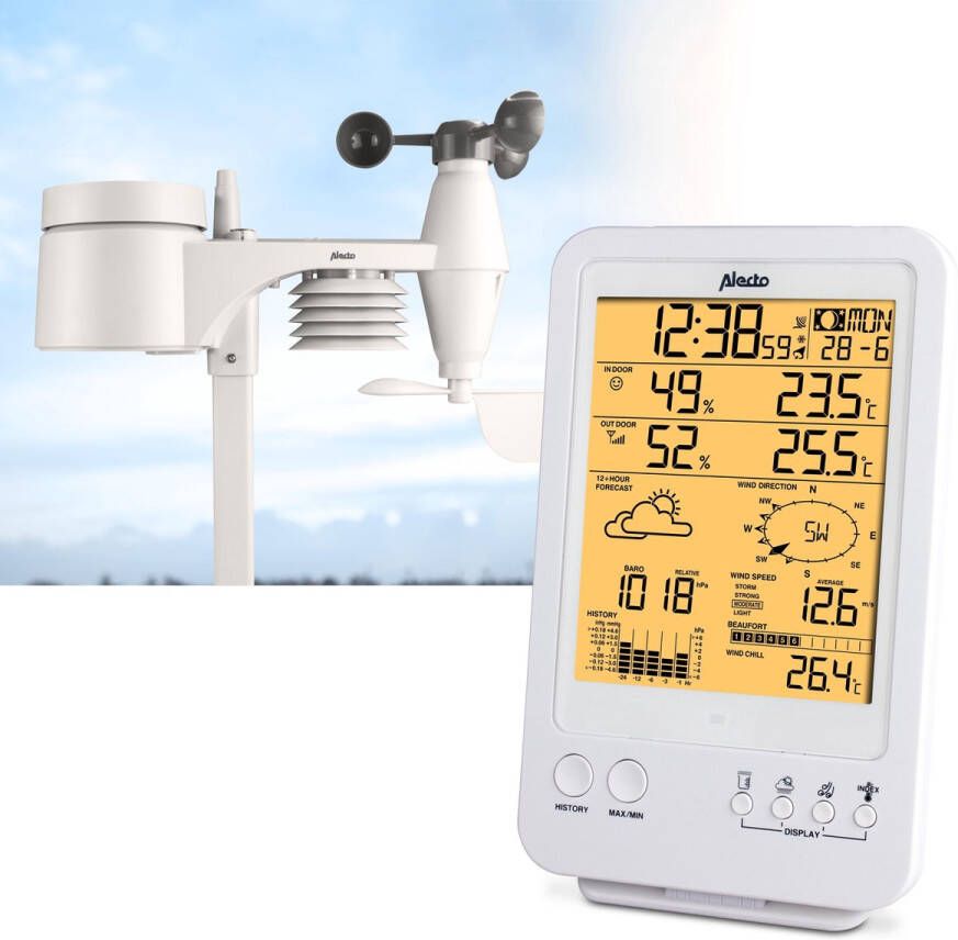 Alecto WS-4800 Professioneel weerstation Temperatuur Wind en regenval draadloze buitenunit - Foto 2