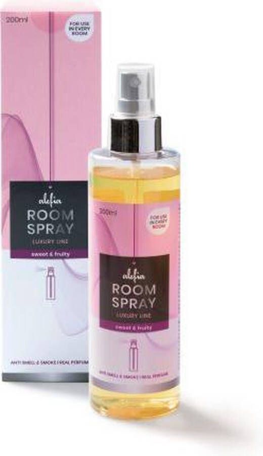 Alefia | Roomspray | Huisparfum van 200 ml in de geur Sweet & Fruity Extra sterke formule ! Luxury Home Perfumes