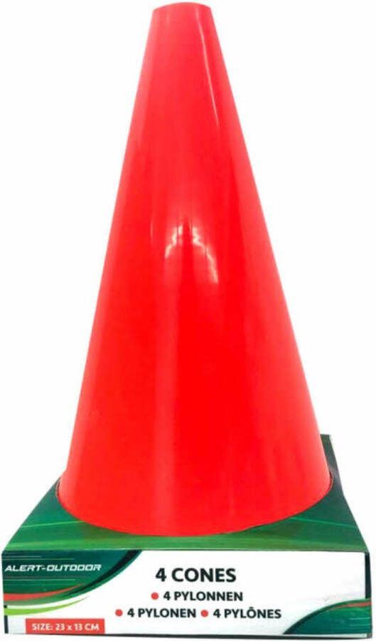 ALERT Buitenspel Pionnen Oranje 4 stuks