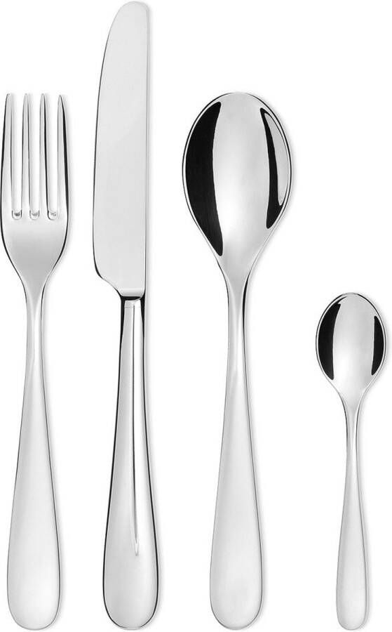 Alessi Bestekset Nuovo Milano 5180S4M Monoblock 4-delig door Ettore Sottsass