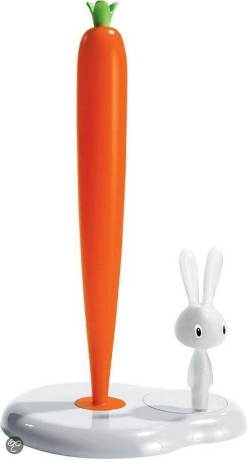 Alessi Bunny & Carrot Keukenrolhouder Fel wit