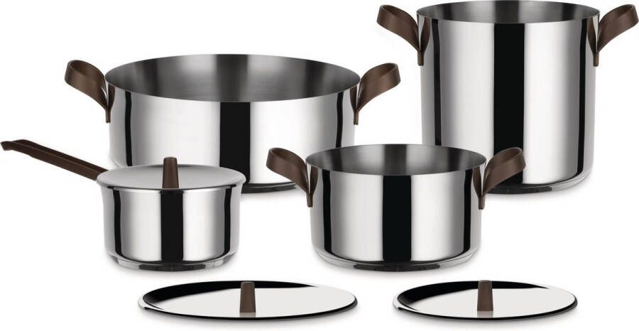 Alessi Pannenset Edo PU100S7 4 delige set door Patricia Urquiola