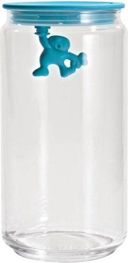 Alessi Voorraadpot Gianni A Little Man Holding On Tight Blauw 1.4 liter Mattia Di Rosa AMDR06 AZ