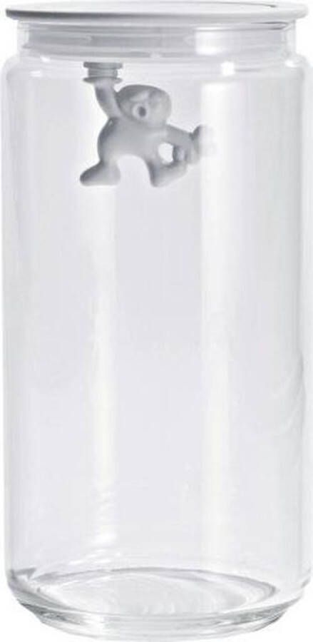 Alessi Gianni Glazen pot met deksel 20 cm Wit