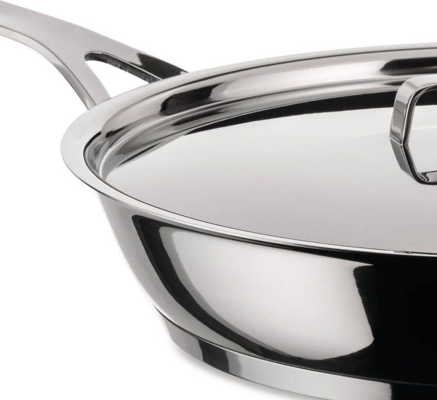 Alessi Koekenpannenset Pots&Pans AJM110 ø 24 cm en ø 28 cm door Jasper Morrison Zonder anti-aanbaklaag