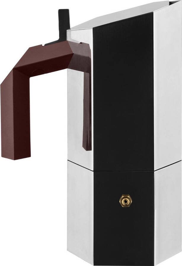 Alessi Menhir inductie espresso koffiemaker 6 kop + filter adaptor voor 3 kop