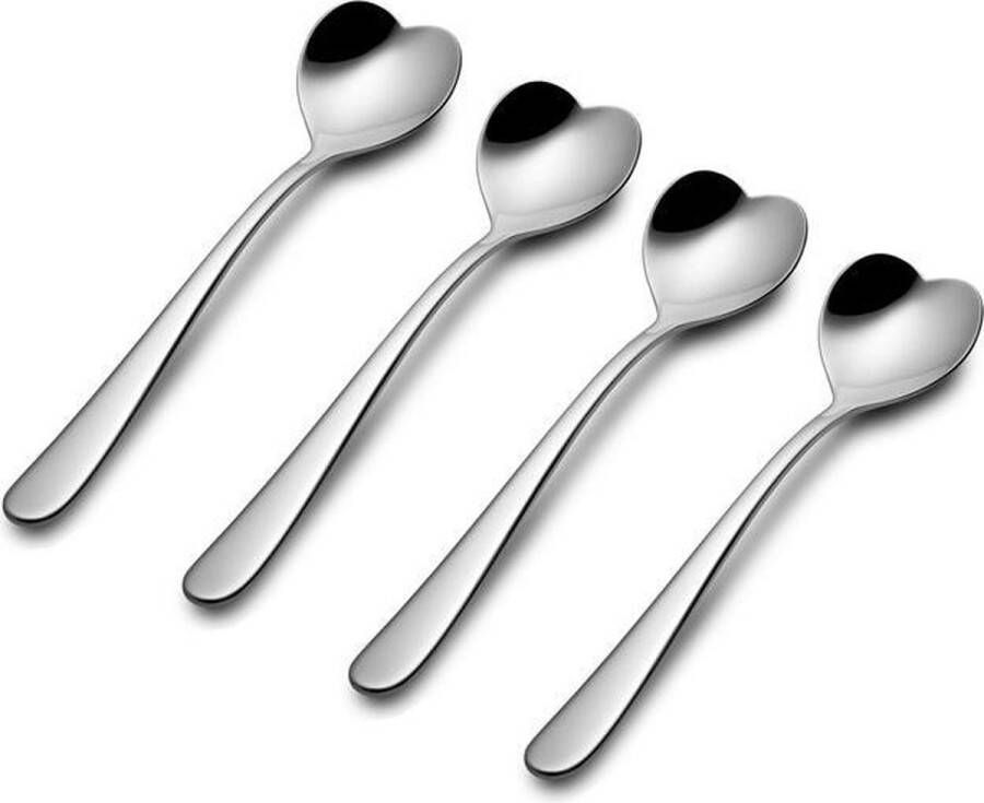 Alessi Miriam Mirri Big Love Theelepels 18 10 RVS Set van 4