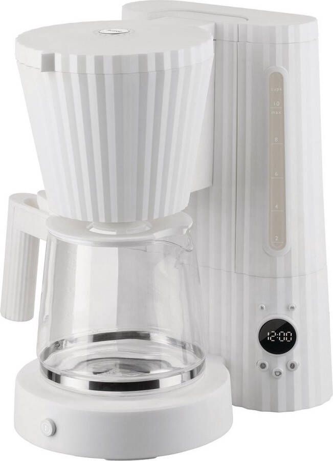 Alessi Filter-koffiezetapparaat Plissé 1.5 liter Wit Michele De Lucchi MDL14 W