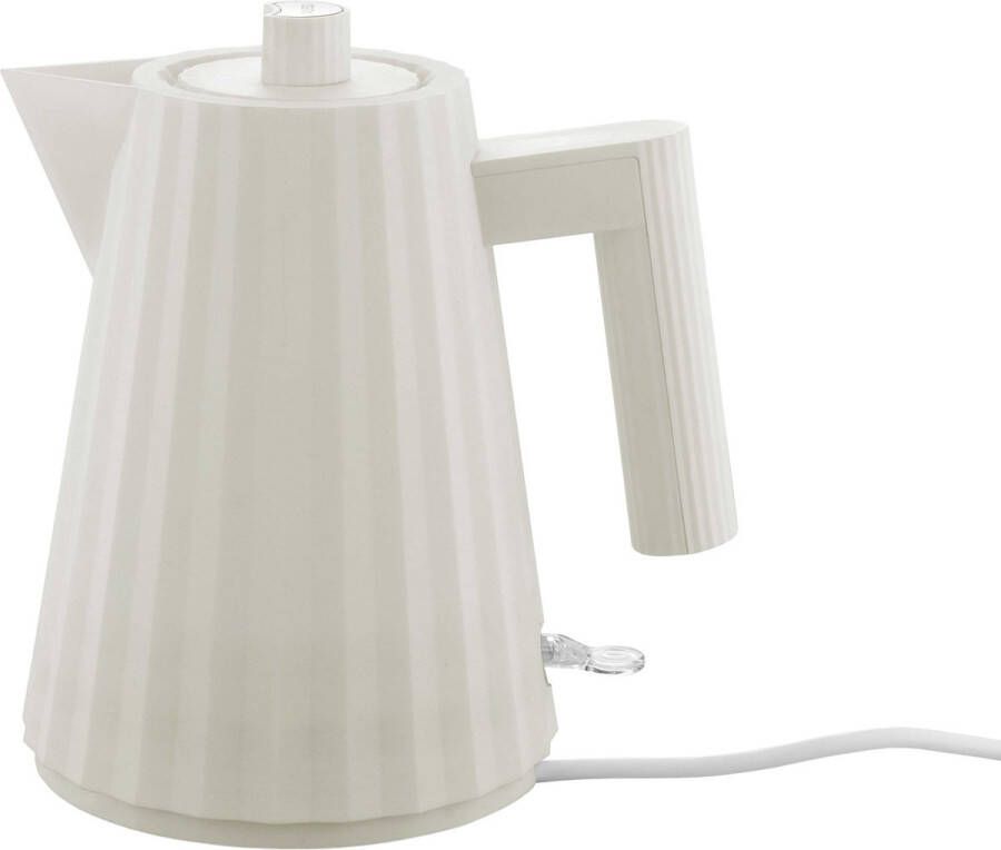 Alessi Waterkoker Plissé droogkookbeveiliging wit Michele de Lucchi 1 liter MDL06 1 W