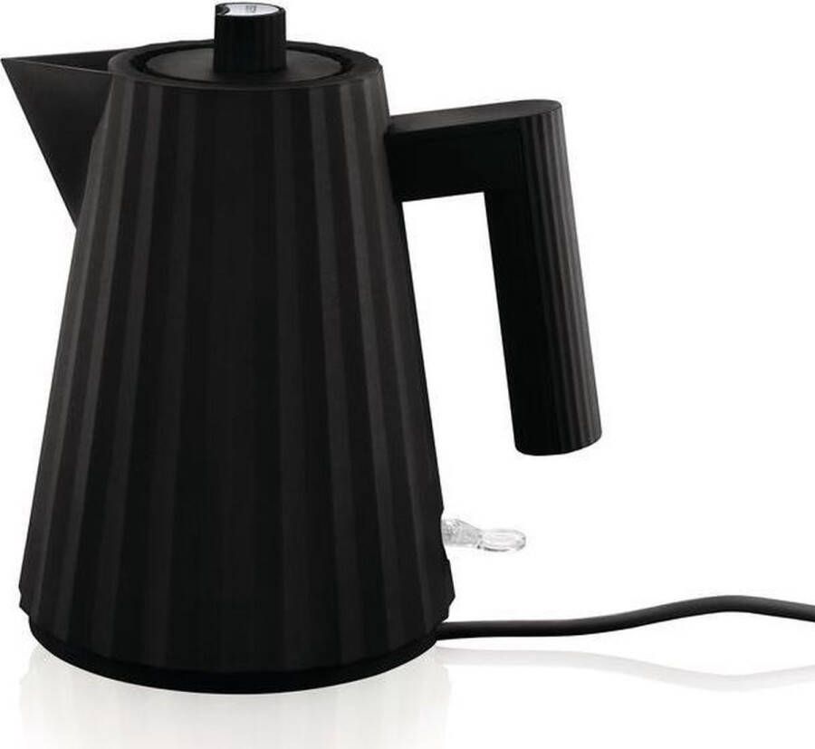 Alessi Waterkoker Plissé droogkookbeveiliging Zwart Michele de Lucchi 1 liter MDL06 1 B