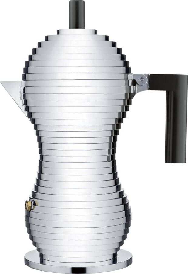 Alessi Percolator Pulcina MDL02 6 B Zwart 6 kops door Michele De Lucchi