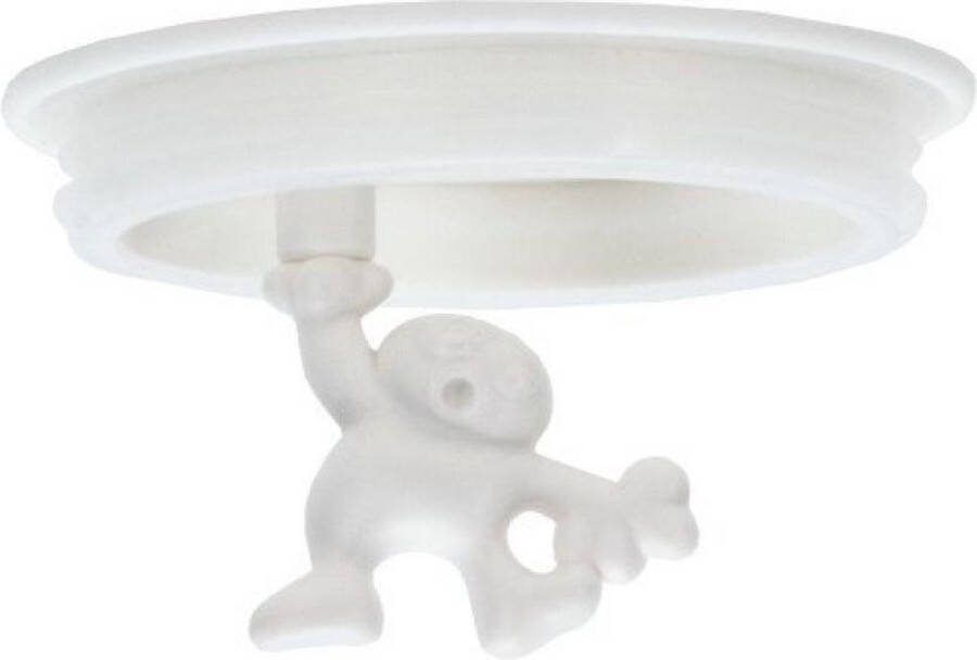 Alessi Reserve Deksel voor voorraadpot Gianni A Little Man Holding A Tight Wit