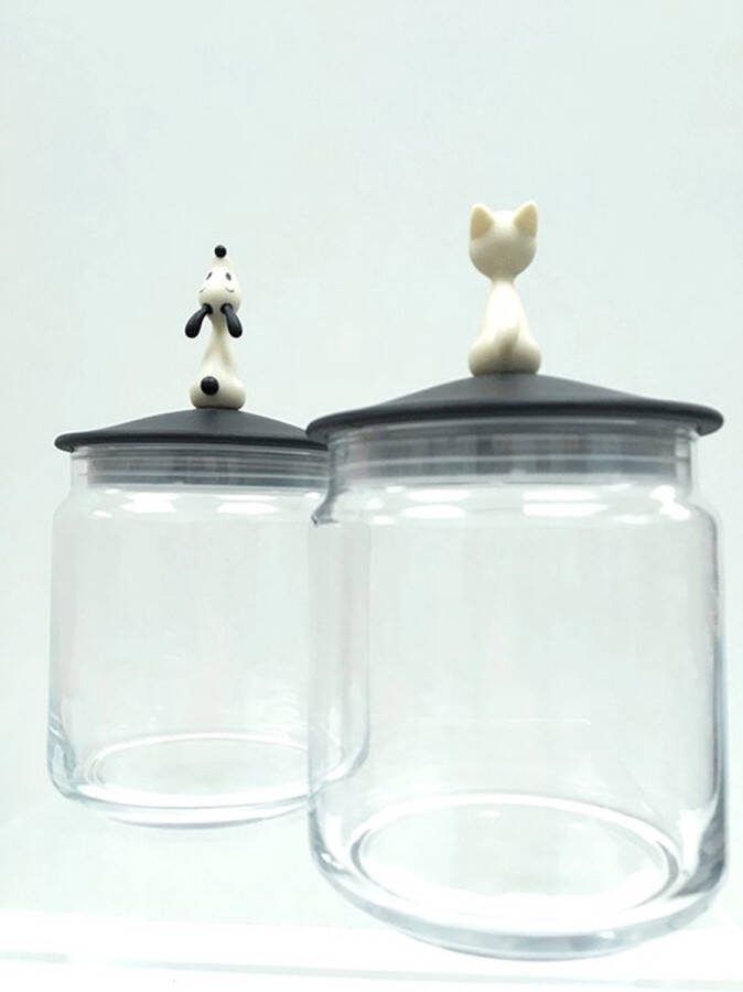 Alessi -Snoep-Potten-Set-Met-Dieren-Deksels
