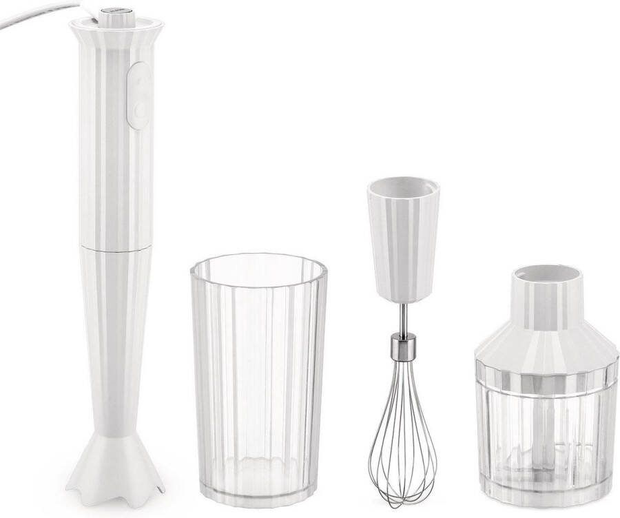 Alessi Staafmixer Set Plissé Wit Michele de Lucchi MDL10S W