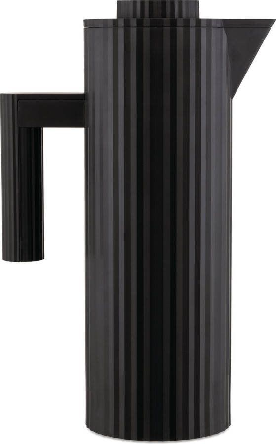 Alessi Thermoskan Plissé Zwart 1 Liter door Michele De Lucchi MDL12 B