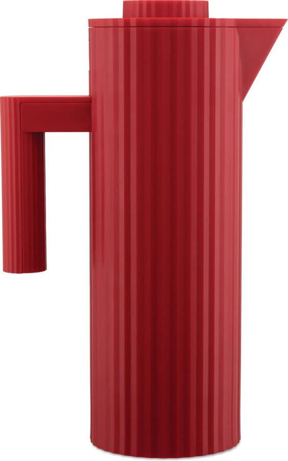 Alessi Thermoskan Plissé Rood 1 Liter door Michele De Lucchi MDL12 R