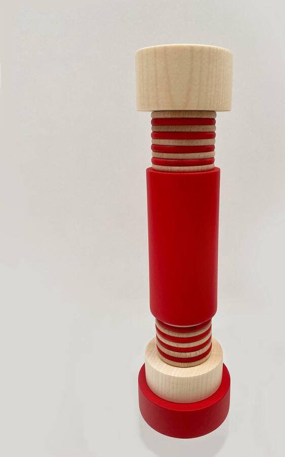 Alessi Twergi zout- peper- en kruidenmolen naturel rood