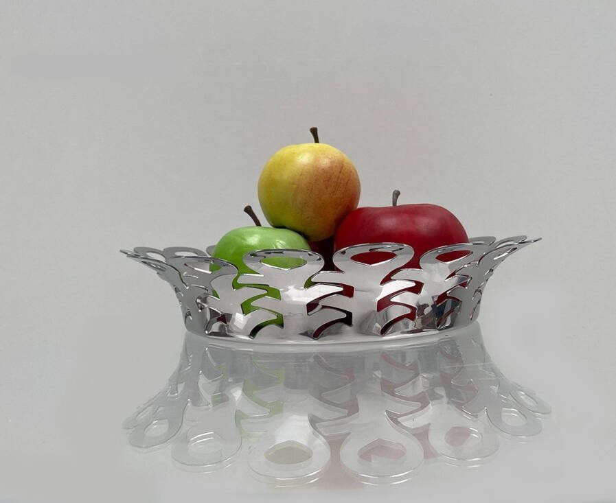 Alessi Vimini-RVS-Brood Fruit-Mand-25cm