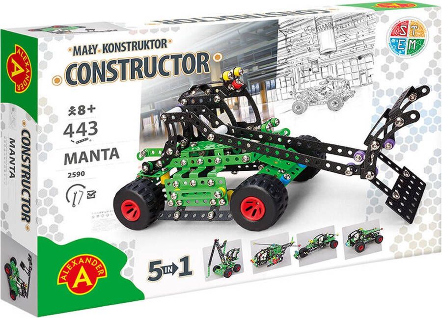 Alexander Toys Alexander Speelgoed Constructor PRO Manta (5in1) 444st