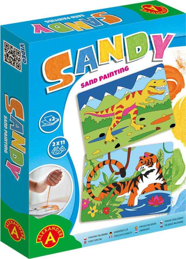 Alexander Toys Sandy Sand Painting Dinosaur + Tiger